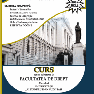 curs materie completă admitere drept uaic