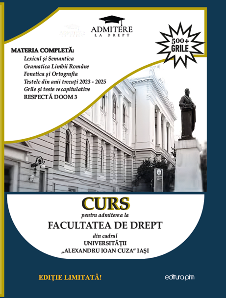Cursul pentru admiterea la Facultatea de Drept UAIC